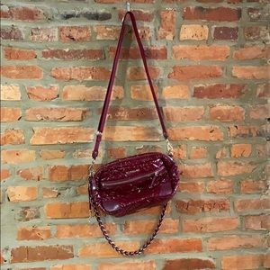 MZ Wallace Red Patent Leather Quilted Bag